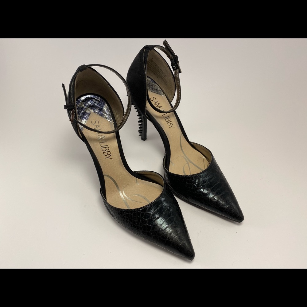 Sam & Libby Spiked Black Heels